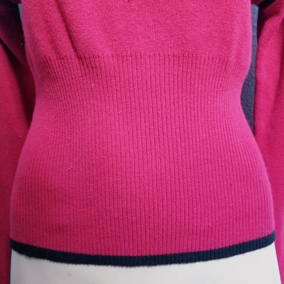 Vintage 90's 2000's Y2k red zipper club shirt top blouse LARGE - Picture 4 of 7